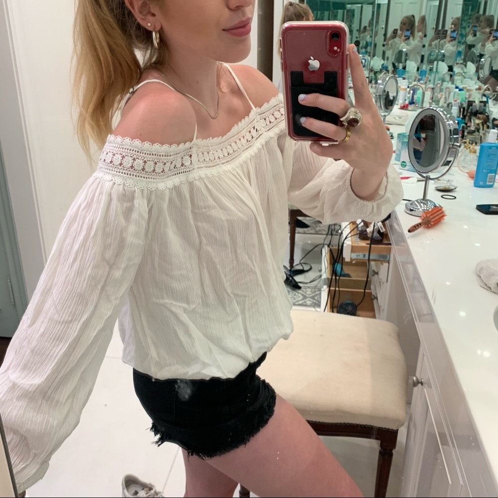 White Bloomingdale’s Blouse